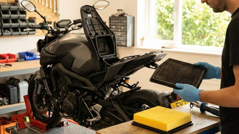 How often does a motorcycle air filter need replacing