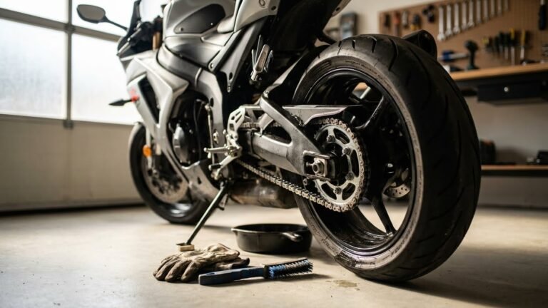 How often should I clean my motorcycle chain
