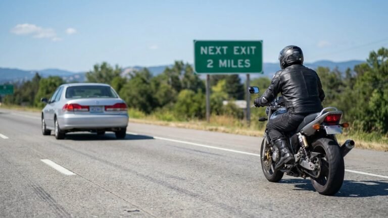 What is the 4-second rule for motorcycles