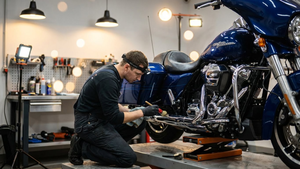 When to Seek Professional Motorcycle Cleaning