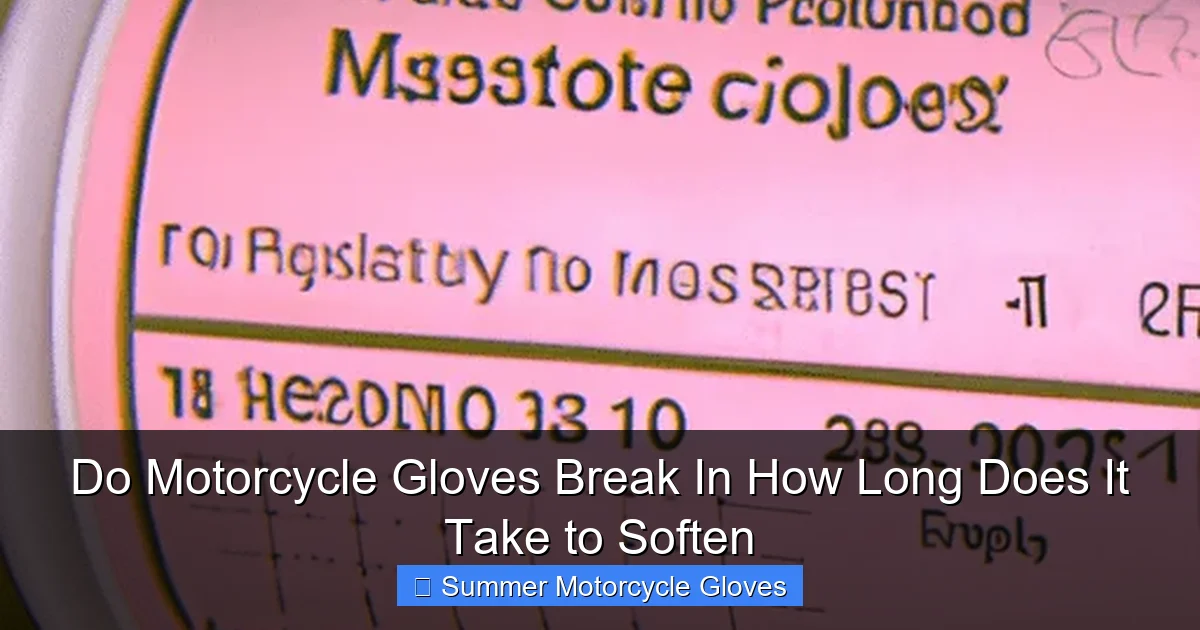 Do Motorcycle Gloves Break In How Long Does It Take to Soften
