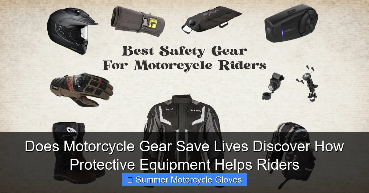 Does Motorcycle Gear Save Lives Discover How Protective Equipment Helps Riders