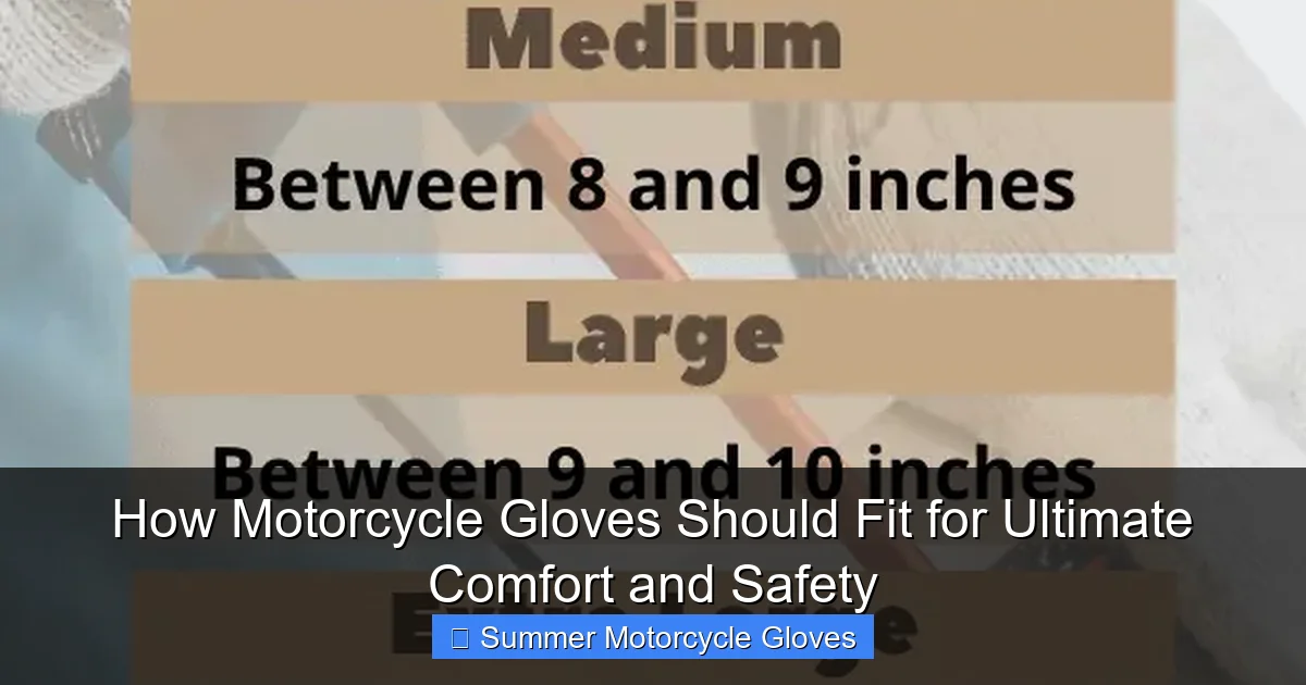 How Motorcycle Gloves Should Fit for Ultimate Comfort and Safety
