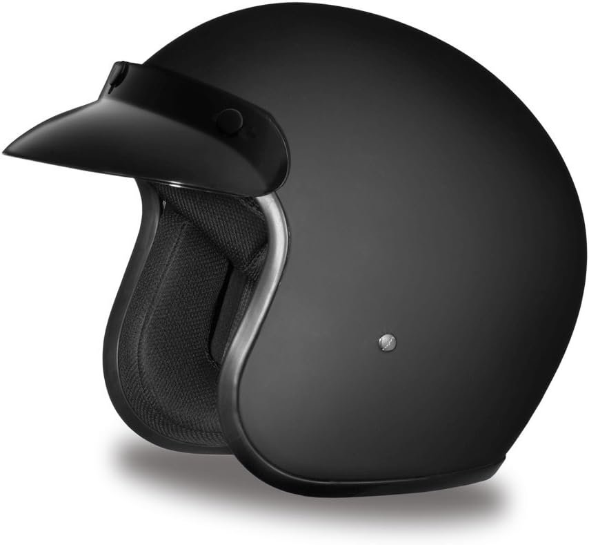 Daytona Retro 3/4 Open Face Helmet – Lightweight, Adjustable, DOT Appr