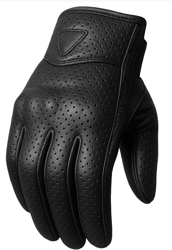 Jackets 4 Bikes Premium Leather Motorcycle Gloves for Men and Women, T