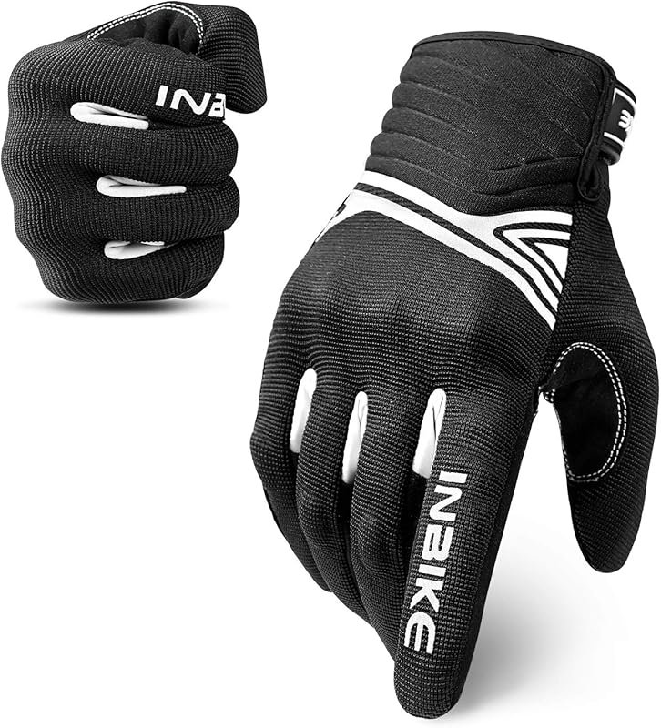 INBIKE Breathable Mesh Motorcycle Gloves with Touchscreen, TPR Palm Pa