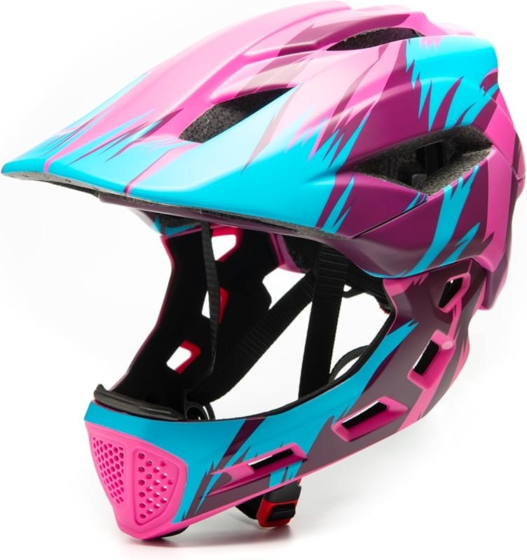 Toddler & Kids Full Face BMX Helmet with Detachable Design for Multi-S