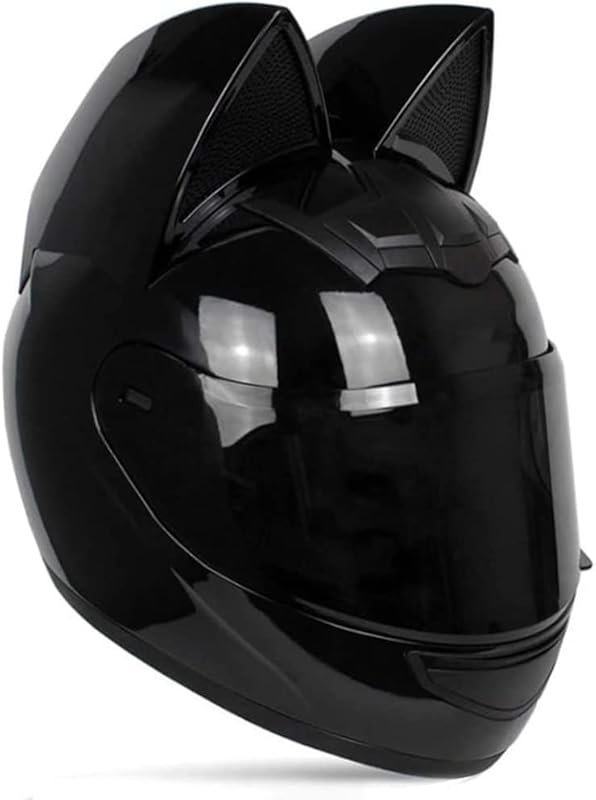 Adult Personalized Cat Ear Full Face Motorcycle Helmet with DOT Certif