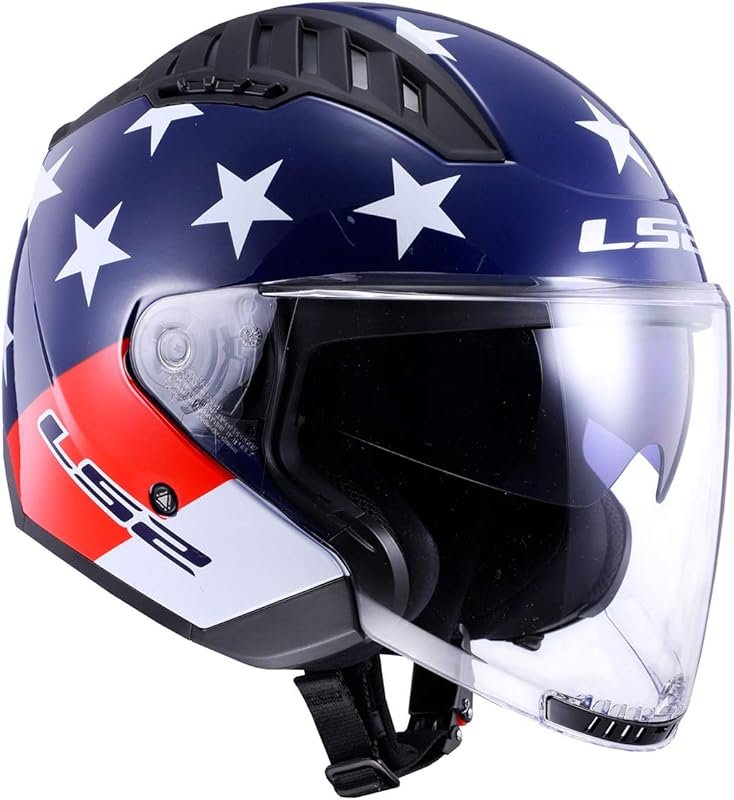LS2 Copter Open Face Helmet with Lightweight Construction and Enhanced