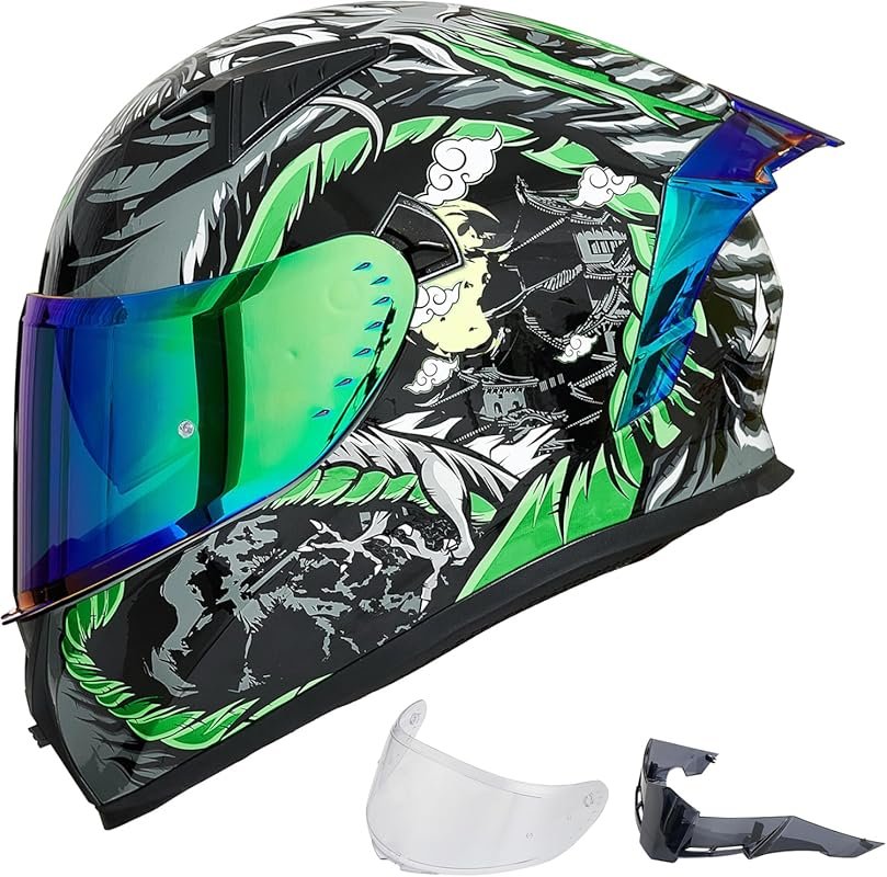 ILM Full Face Motorcycle Helmet with Pinlock Compatible Clear & Tinted