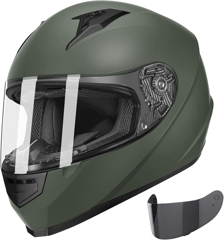 GLX GX11 Medium Camo Compact Full Face Motorcycle Helmet with Tinted V
