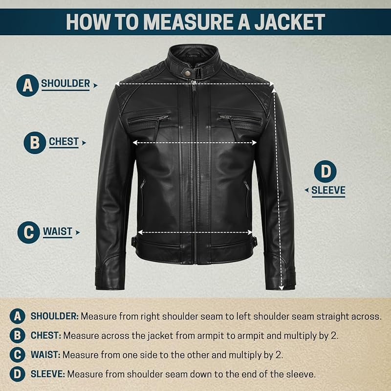 Premium Quilted Lambskin Leather Cafe Racer Jacket for Men, Diamond St