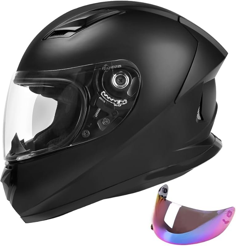 DOT Lightweight Full Face Motorcycle Helmet with Extra Tinted Visor fo