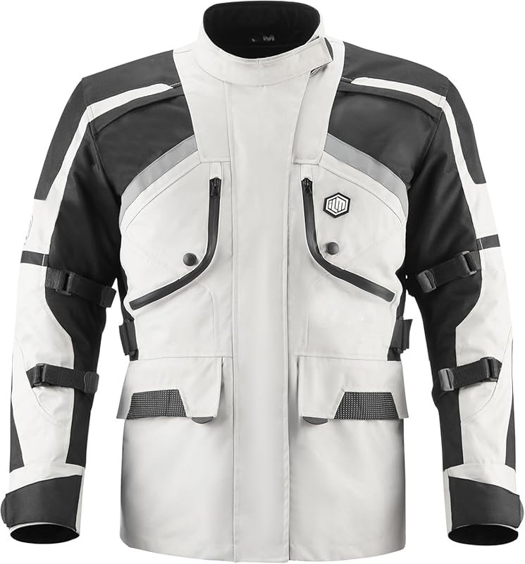 ILM Men’s Armored Airflow Waterproof Motorcycle Jacket for All-Season 