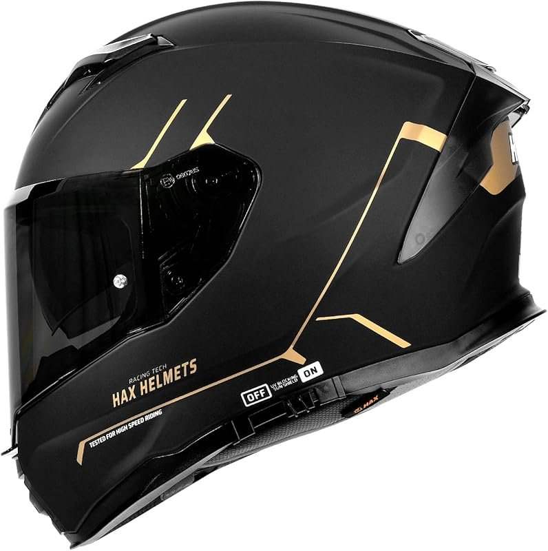 HAX Force Aerodynamic Full Face Helmet for Street & E-Bikes, DOT & ECE