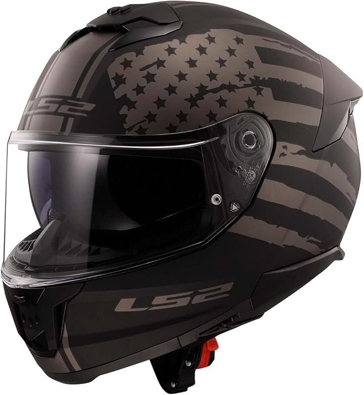 LS2 Stream II Full Face Motorcycle Helmet with Integrated SunShield fo