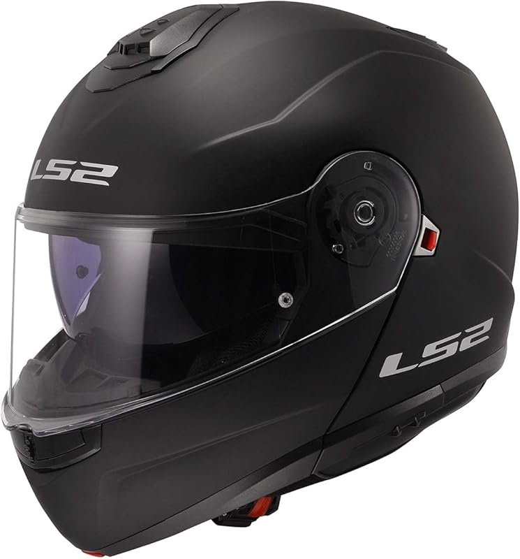 LS2 Strobe II Modular Motorcycle Helmet with Integrated SunShield, Glo