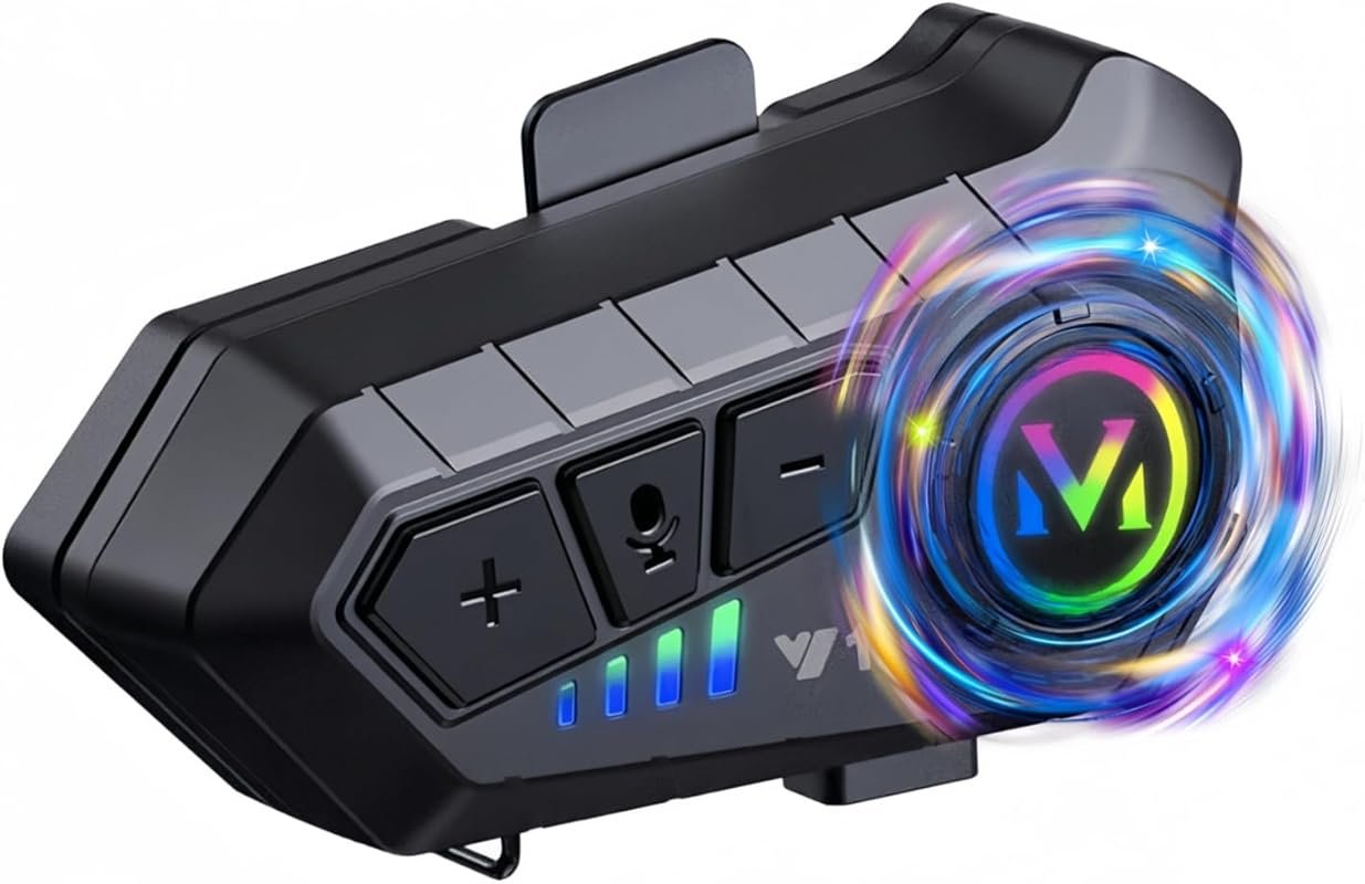 Motorcycle Bluetooth Headset with HiFi Sound, Noise Cancellation, 1000