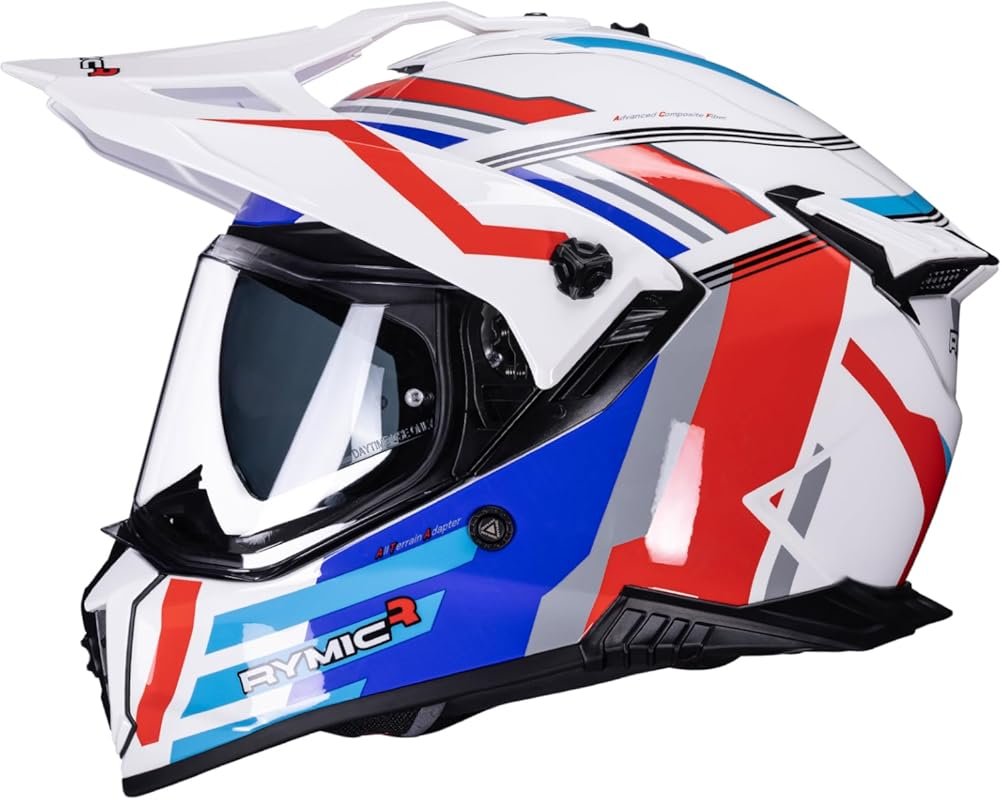 X60 Dual Sport Adventure Motorcycle Helmet with Integrated Sun Visor, 