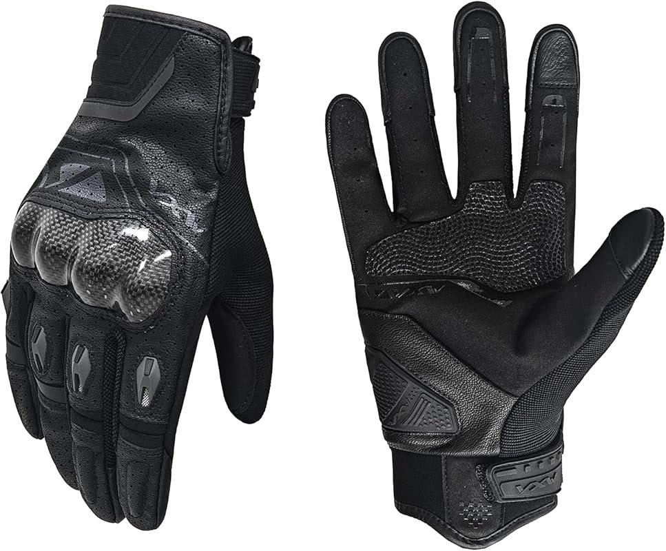 VXW Motorcycle Gloves for Men and Women with Palm Sliders, Knuckle Gua