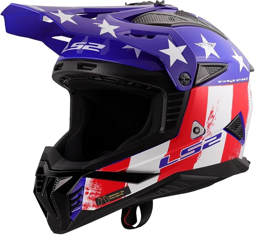 LS2 Gate II Full Face MX Motorcycle Helmet with Superior Ventilation a