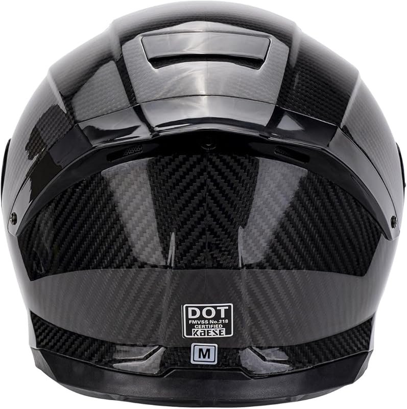 Lightweight Carbon Fiber Full Face Motorcycle Helmet with Spoiler and 
