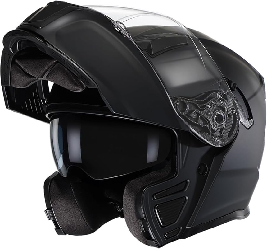 TRIANGLE Modular Flip-Up Full Face Motorcycle Helmet for Men with Dual