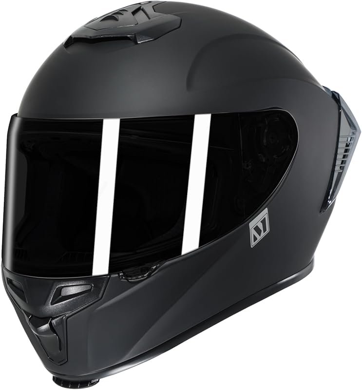 Full Face Motorcycle Helmet with Spoiler, Advanced Aerodynamic Design,