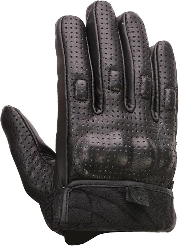 Men’s Tan and Black Distressed Brown Perforated Cruiser Motorcycle Glo