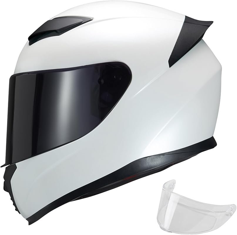 WS-607 Full Face Motorcycle Helmet with Visor, DOT Approved for Racing