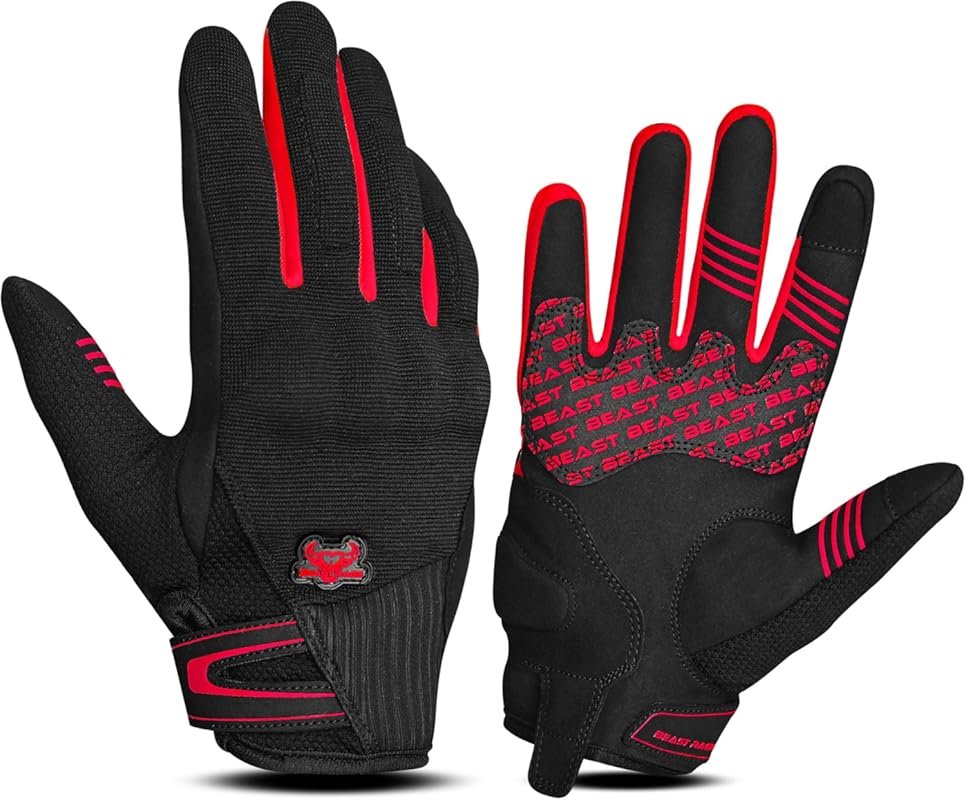 BEAST RAGE Summer Motorcycle Gloves for Men and Women, Breathable Ligh