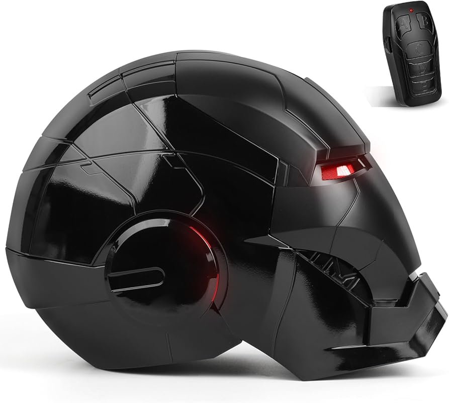 Iron Hero MK 5 Black Edition Helmet with Voice, Touch, Remote Control,