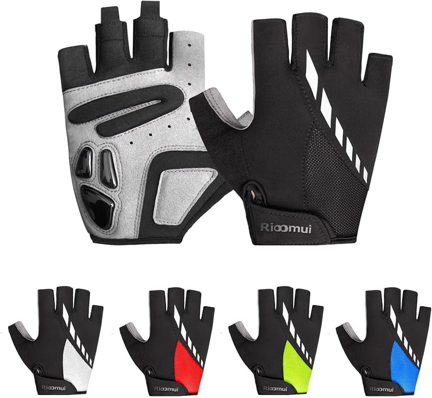 Gel Padded Cycling Gloves for Men and Women, Anti-Slip Shock-Absorbing