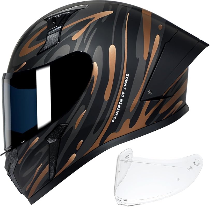 CYRIL Full Face Motorcycle Helmet for Adults, Men & Women, Dual Visor 