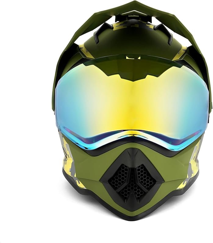 Orthrus Youth Full Face Dirt Bike Helmet DOT Certified for Off-Road AT