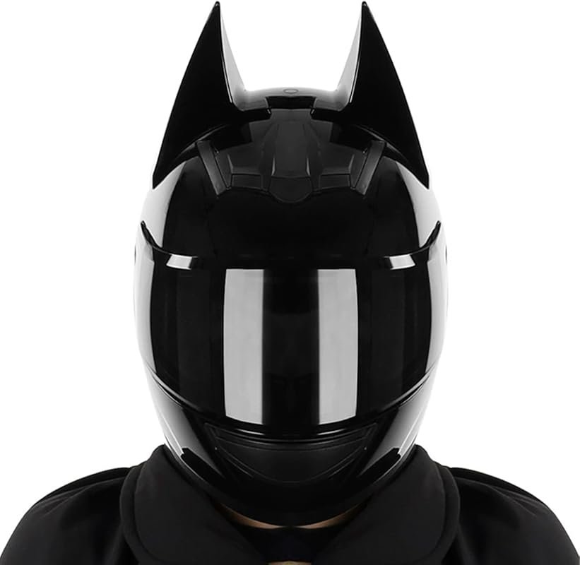 Cat Ear Knight Full Face Motorcycle Helmet, DOT Certified Flip-Up, Sty