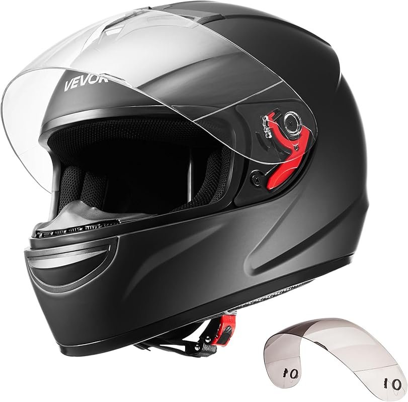 VEVOR Full Face Motorcycle Helmet with Dual Visor and Interchangeable 