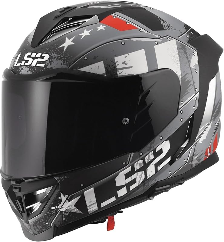 LS2 Assault III Full Face Motorcycle Helmet with Integrated SunShield,