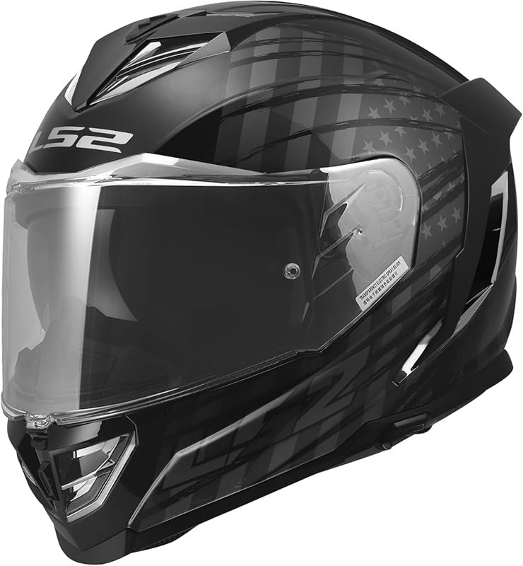 LS2 Assault III Full Face Motorcycle Helmet with Built-in SunShield an