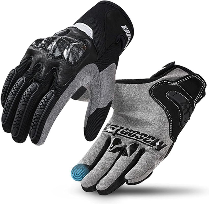 Masontex M30 Summer Motorcycle Gloves for Men, Carbon Fiber Knuckle Pr