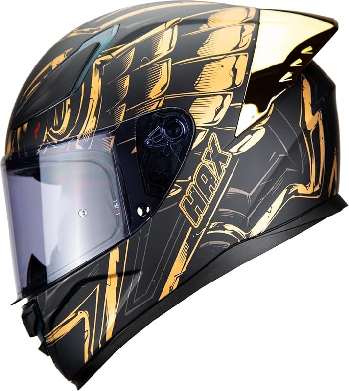 HAX Onix Full Face Motorcycle Helmet, DOT Approved, Pinlock Ready with