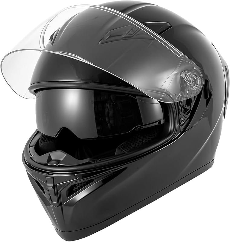SPARK Adult Lightweight Full Face Motorcycle Helmet with Ventilation a