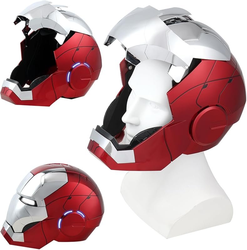 Wearable MK5 Iron Man Helmet 1:1 Scale with Remote, Touch, Voice Contr