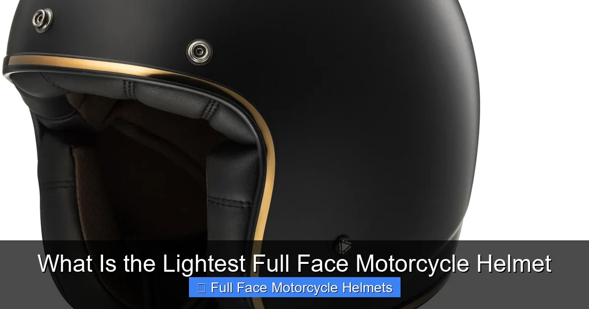 What Is the Lightest Full Face Motorcycle Helmet