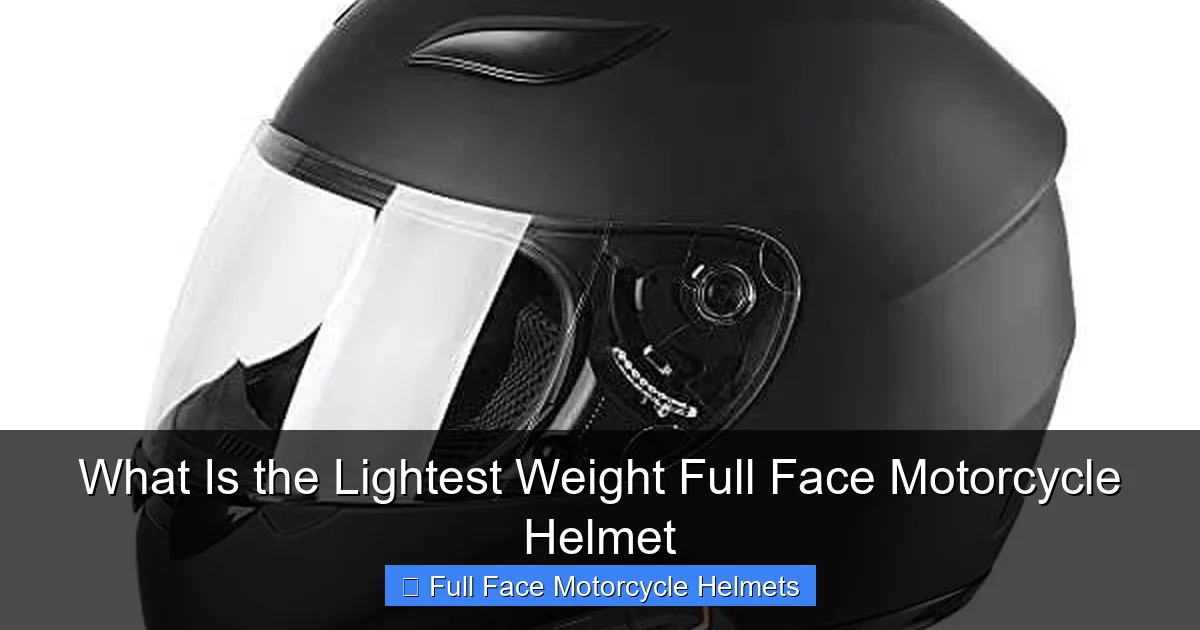 What Is the Lightest Weight Full Face Motorcycle Helmet