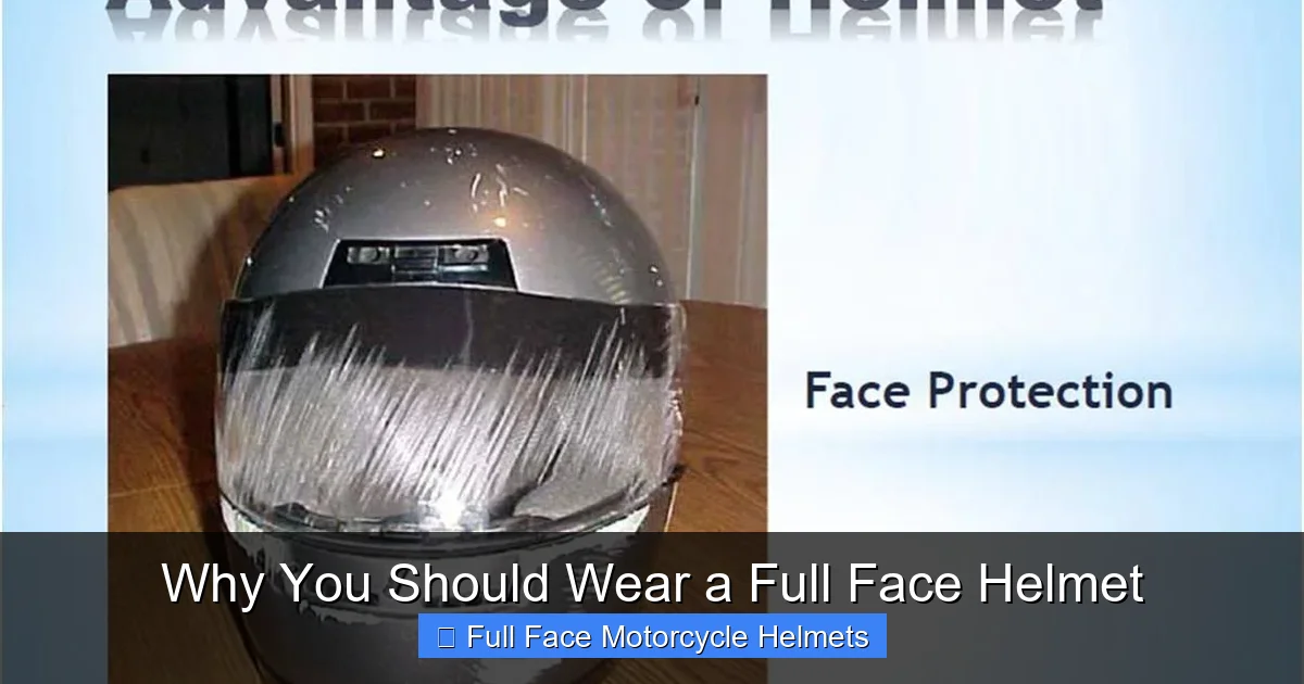 Why You Should Wear a Full Face Helmet